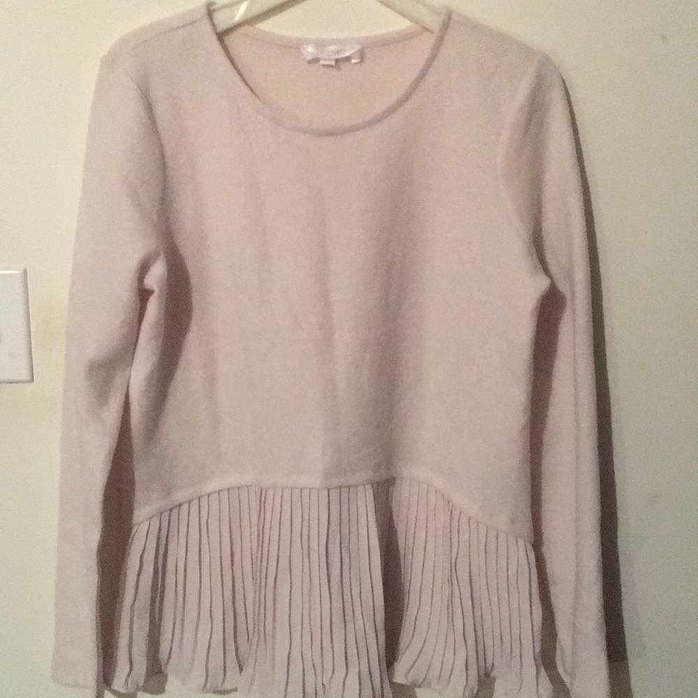 LAUREN CONRAD SWEATER MEDIUM BLUSH WOMENS LONG Top